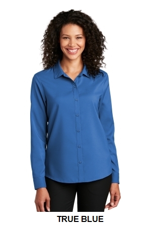 Port Authority Ladies Long Sleeve Performance Staff Shirt.  PORT A.  LW401